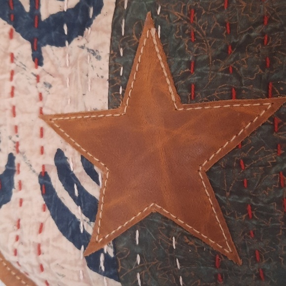 Handmade leather crossbody star purse - Picture 4 of 7